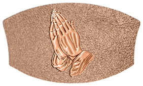 DNSWILL 516 CP SH BZ Copper Praying Hands Shimmer Bronze